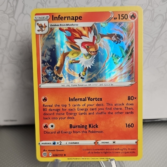 Infernape 026/172 Pokemon TCG Holo Rare - Picture 1 of 2